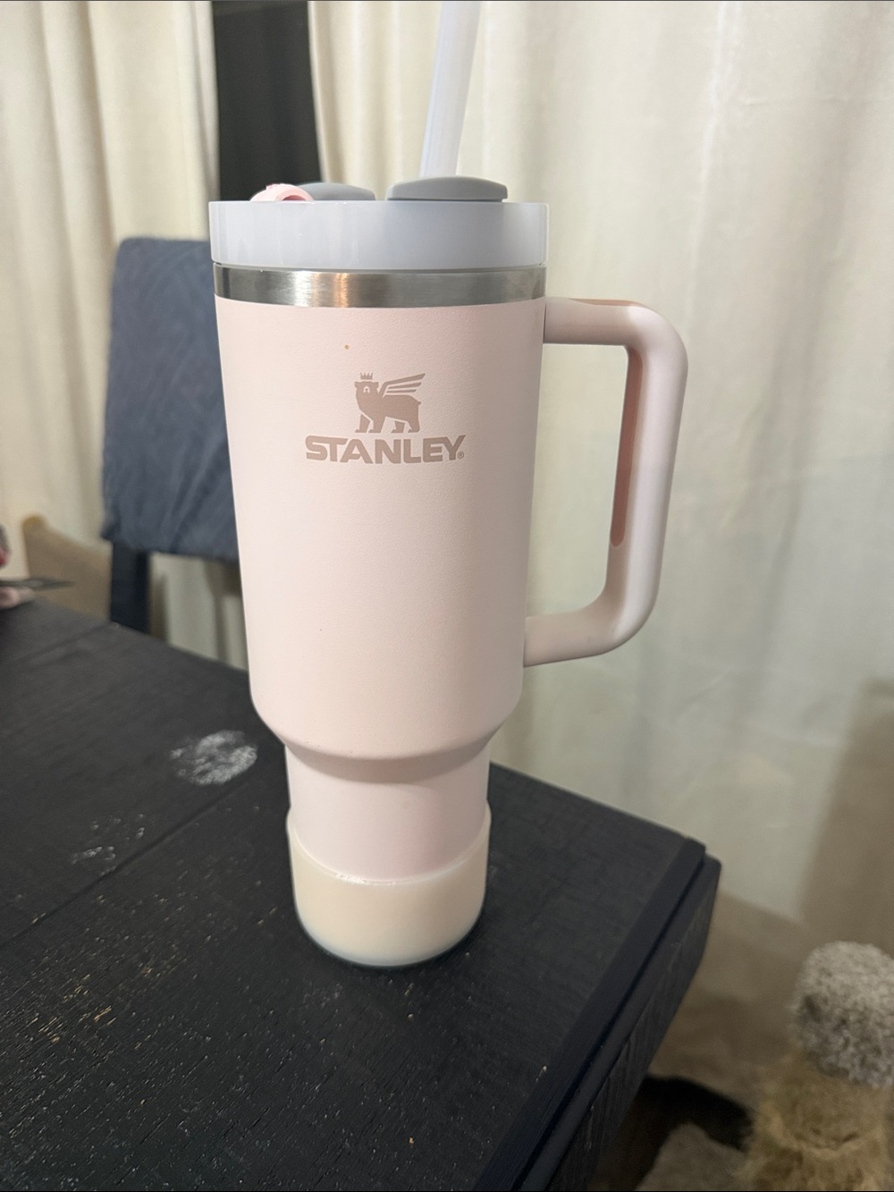 Stanley Pale Pink Insulated Mug with Handle and Straw-Ready Lid 40oz
